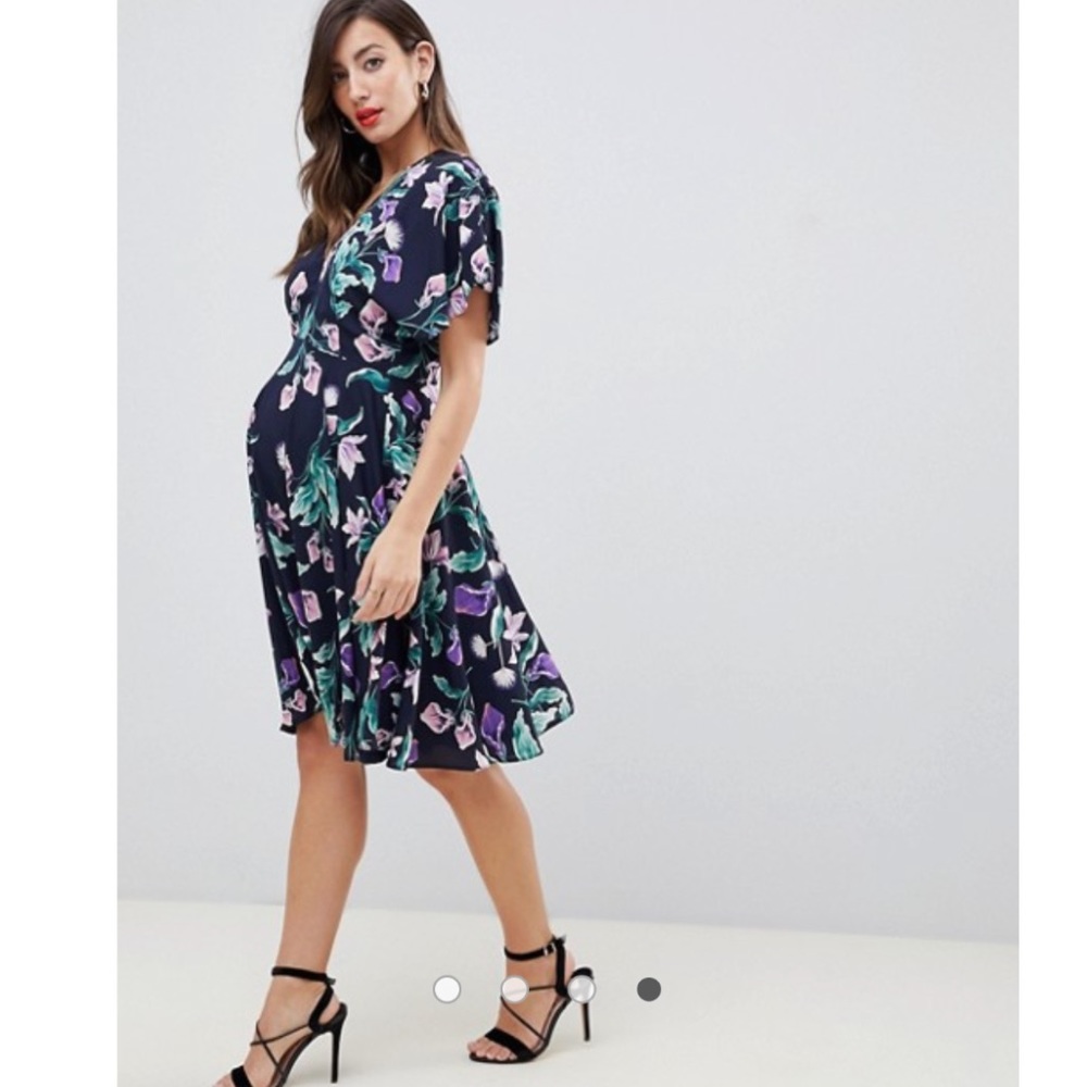 ASOS Maternity- midi dress floral print Sz6/UK10